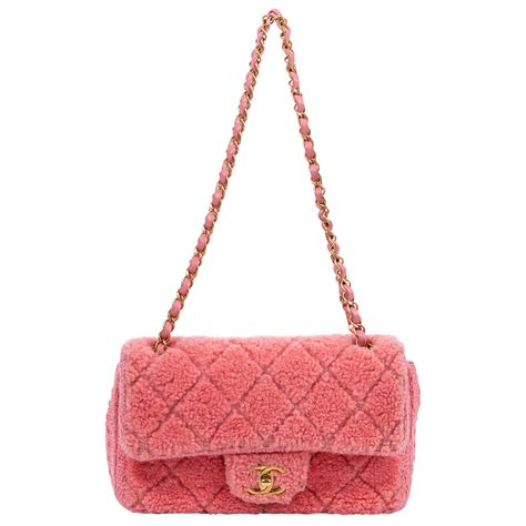 furry pink chanel bag|dark pink Chanel bag.